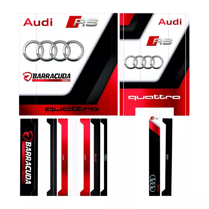 Kit déco' pour servante d'atelier 8 tiroirs - Audi RS