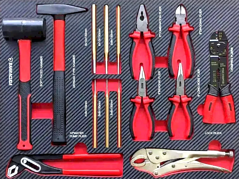 Plateau module d'outils Marteau pinces chasses goupilles - Barracuda Tools