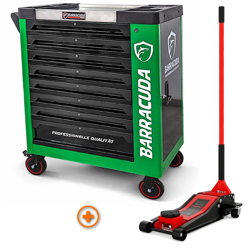 PACK : Servante d'atelier Barracuda ROCK Pro + Cric extra-plat